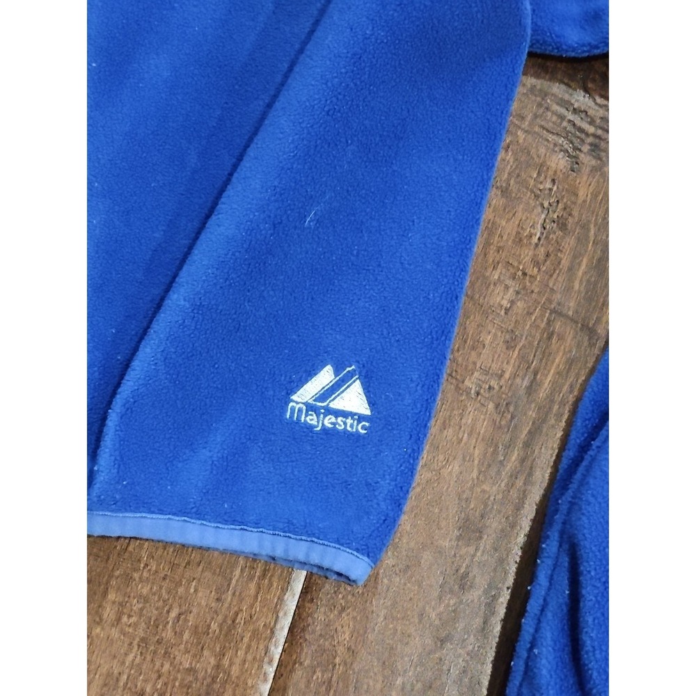 Vintage Chicago Cubs Majestic Fleece 1/4-Zip Pullover Jacket Size XXL - Picture 3 of 14